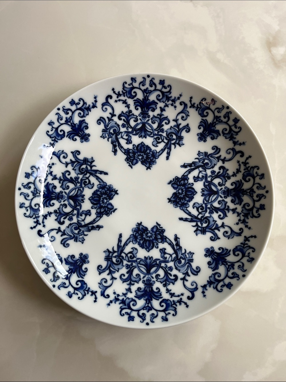 Richard Ginori 1735 Babele Blue Floral Porcelain Plate Large Charger Italy